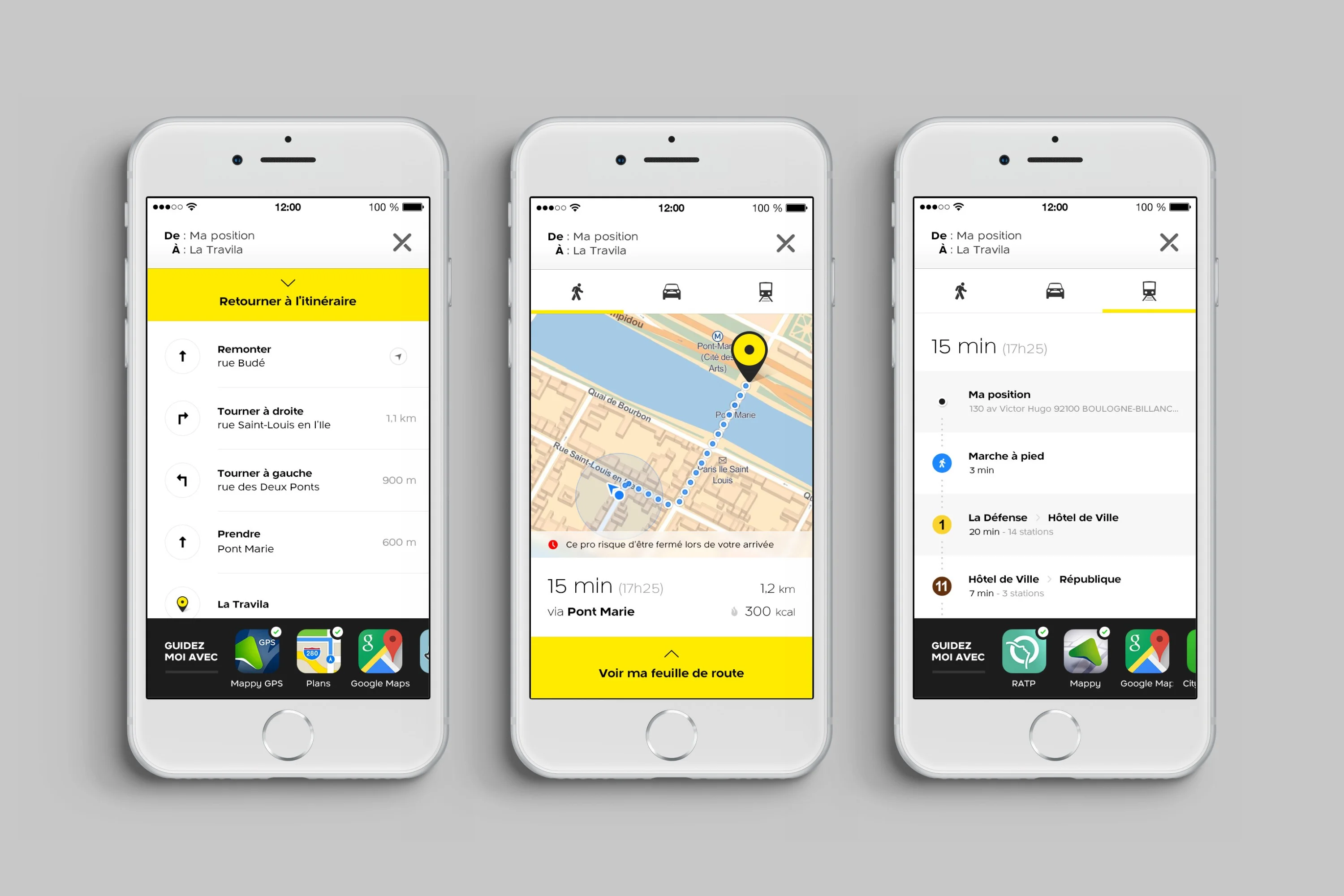 PagesJaunes iPhone Navigation Flows